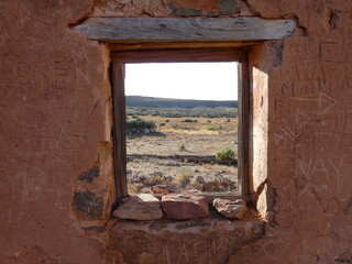 abandoned homestead in the australian outback