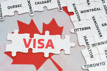 The Flag Of Canada Features City Name Jigsaw Puzzles And Jigsaw Puzzles With The Words - Visa