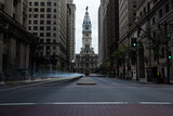 Fototapeta Miasto - Long Exposure Portrait of Town Square in Philadelphia