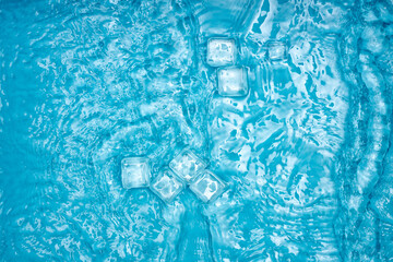 Canvas Print - Cool, transparent ice in summer