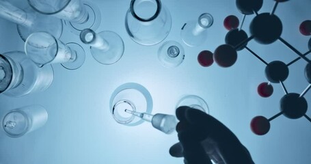 Wall Mural - lab glassware science laboratory research and development concept