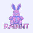 Vector art rabbit doll illustration design