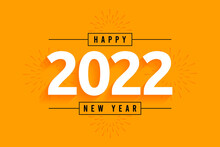 Happy New Year 2022 Banner Template.