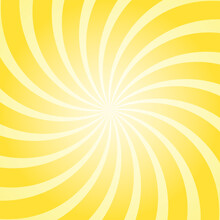 Sunlight Swirl Rays Background. Yellow Spiral Burst Wallpaper.