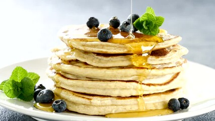 Poster - stack of pancake with syrup