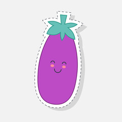 Canvas Print - Eggplant sticker