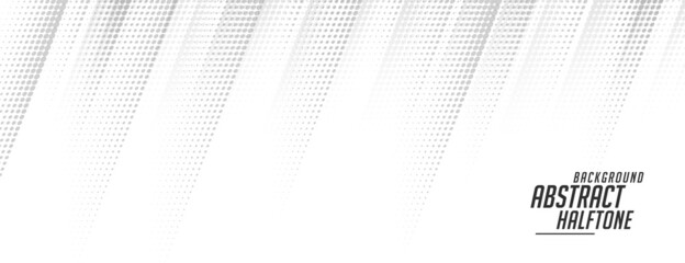 Wall Mural - white halftone banner in motion line style