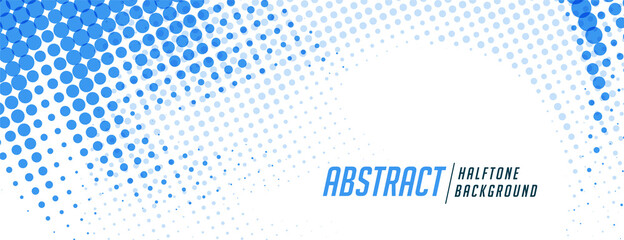 Poster - abstract blue halftone pattern texture background