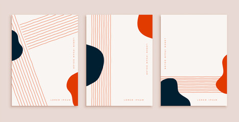 Poster - minimal hand drawn red black poster design with text space