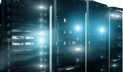 Wall Mural - server rack. technology big data concept.