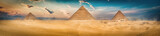 Three pyramids in the desert