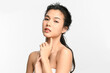 © kitthanes - Beautiful young asian woman with clean fresh skin on white background, Face care, Facial treatment, Cosmetology, beauty and spa, Asian women portrait.