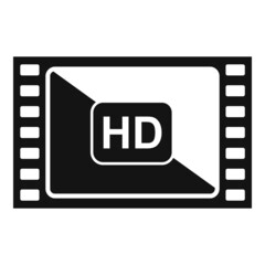 Sticker - HD film icon simple vector. Cinema video