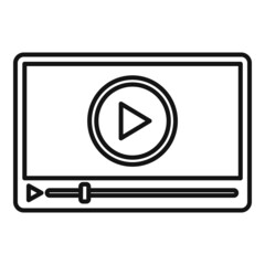 Poster - Film player icon outline vector. Video media