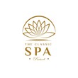 © Aloysius - Luxury Spa Resort Logo. With Flower Icon. Premium, Elegant, Classic, and Vintage Logo Template