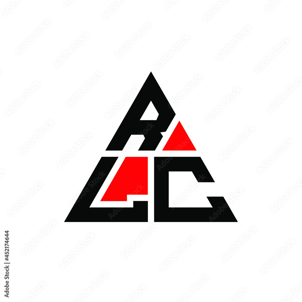 Geometric Letter Rlc RLC triangle letter logo design with triangle shape. RLC triangle logo ...