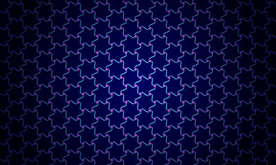 Leinwandbilder - Abstract hexagonal background with lines and dots.