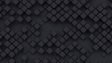 Geometric modern animated seamless looping abstract background. 3d render design element, creative motion graphics, moving geometrical pattern