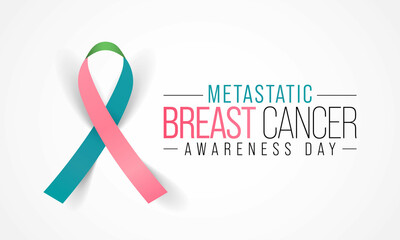 Wall Mural - Metastatic Breast Cancer awareness day is observed every year on October 13, also referred to as advanced breast cancer that has spread beyond the part of the body where it started, Vector art
