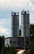 Fabryka betonu ( cementu) silosy. Factory of concrete (cement) silos.