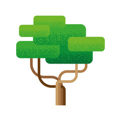 Poster - tree pixelated style