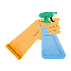 Poster - hand with spray bottle