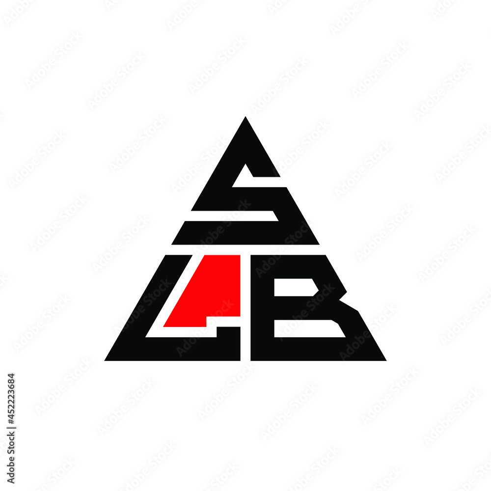 เวกเตอร์ Stock SLB triangle letter logo design with triangle shape. SLB ...