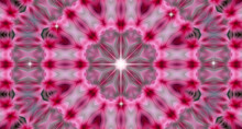 Beautiful Pink Kaleidoscope - Fractal 3d Rendering Backdrop, Computer Generating Background