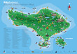 Bali Tourist Destination Map with Details