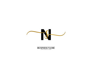 Wall Mural - Letter NS Logo, creative ns sn signature logo for wedding, fashion, apparel and clothing brand or any business