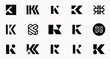 © ZeaLab - letter K logotype set collection