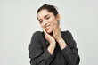 © SHOTPRIME STUDIO - woman holding his head depressed isolated background