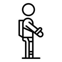Wall Mural - Worker exosuit icon outline vector. Exoskeleton suit. Robot man