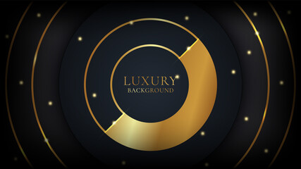 Poster - Abstract black and gold luxury background