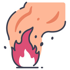 Wall Mural - fire pollution icon