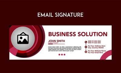 Wall Mural - New Email Signature Design and Header Template
