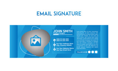 Wall Mural - New Email Signature Design and Header Template
