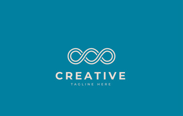 Three infinite circles. Triple Zero Logo Template, Triple O logo abstract.