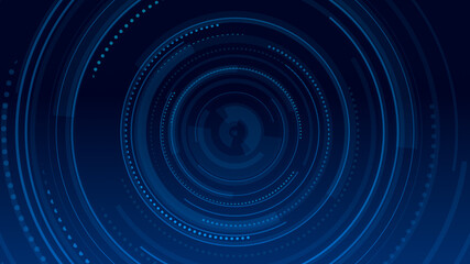 Abstract circle blue future technology background.