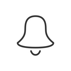 Sticker - Simple bell line icon.