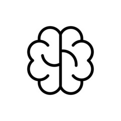 Wall Mural - Vector brain line icon.