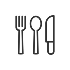 Wall Mural - Cutlery line icon.