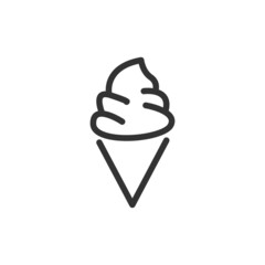 Wall Mural - Outline design of ice cream icon.