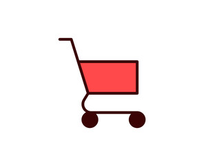 Poster - Shopping cart line icon. Vector symbol in trendy flat style on white background. Commerce sing for design.