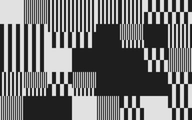 Wall Mural - black and white abstract vector pattern design