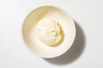 Sticker - vanilla ice cream in bowl