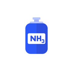 Wall Mural - ammonia, NH3 gas tank vector icon