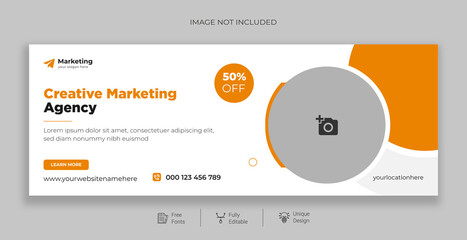 business cover, corporate social media post template design, template banner design for social media
