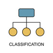 Vector illustration of a classification symbol.