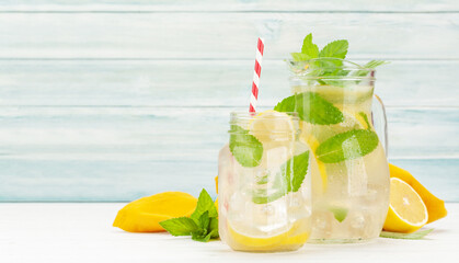 Sticker - Fresh homemade lemonade with lemon and mint